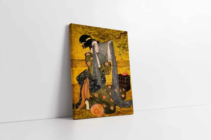 Japon Kadın | Kanvas Tablo | Cam Tablo | Mdf Tablo | B12032 - Görsel 1