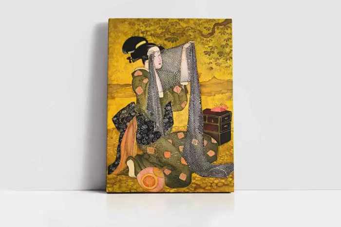 Japon Kadın | Kanvas Tablo | Cam Tablo | Mdf Tablo | B12032 - Görsel 2