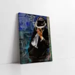 Duvara Yaslanan Adam | Kanvas Tablo | Cam Tablo | Mdf Tablo | B13016