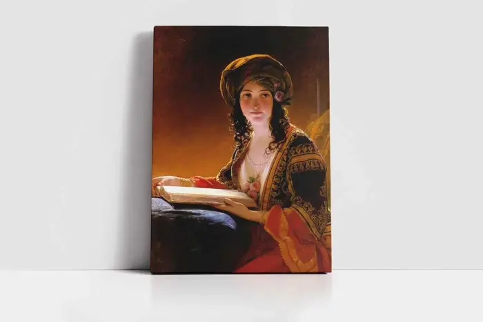 Oryantal Kadın Friedrich Von Amerling | Kanvas Tablo | Cam Tablo | Mdf Tablo | B13041 - Görsel 2