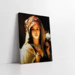 Beyaz Leylaklı Türk Kızı | Kanvas Tablo | Cam Tablo | Mdf Tablo | B13055