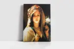 Beyaz Leylaklı Türk Kızı | Kanvas Tablo | Cam Tablo | Mdf Tablo | B13055 - Görsel 2