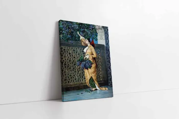 Leylak Toplayan Kız | Kanvas Tablo | Cam Tablo | Mdf Tablo | B13057 - Görsel 1