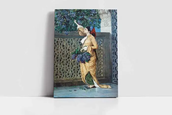 Leylak Toplayan Kız | Kanvas Tablo | Cam Tablo | Mdf Tablo | B13057 - Görsel 2
