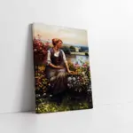 Manzara İzleyen Kadın | Kanvas Tablo | Cam Tablo | Mdf Tablo | B13066