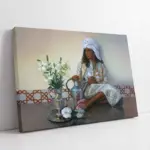 Oturan Kadın | Kanvas Tablo | Cam Tablo | Mdf Tablo | B13076