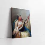 Saz Çalan Kadın | Kanvas Tablo | Cam Tablo | Mdf Tablo | B13087