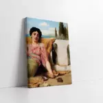 Kadın Ve Kaplumbağa | Kanvas Tablo | Cam Tablo | Mdf Tablo | B13141
