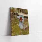 Çiçek Toplayan Kız | Kanvas Tablo | Cam Tablo | Mdf Tablo | B13159