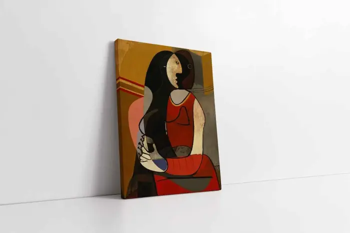 Oturan Kadın Pablo Picasso | Kanvas Tablo | Cam Tablo | Mdf Tablo | B13199 - Görsel 1