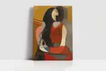 Oturan Kadın Pablo Picasso | Kanvas Tablo | Cam Tablo | Mdf Tablo | B13199 - Görsel 2