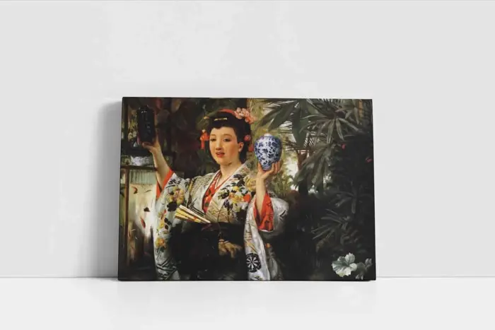 Japon Kadın | Kanvas Tablo | Cam Tablo | Mdf Tablo | B13243 - Görsel 2