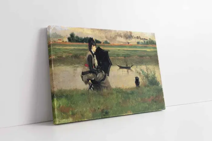 Şemsiyeli Kadın | Kanvas Tablo | Cam Tablo | Mdf Tablo | B13255 - Görsel 1
