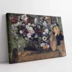 Krizantemli Kadın | Kanvas Tablo | Cam Tablo | Mdf Tablo | B13279