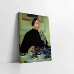 Çay Masasındaki Kadın | Kanvas Tablo | Cam Tablo | Mdf Tablo | B13281