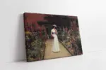 Bahçede Gezinen Kadın Frederic Leighton | Kanvas Tablo | Cam Tablo | Mdf Tablo | B13282