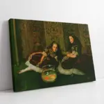 Akvaryum Başındaki Kızlar | Kanvas Tablo | Cam Tablo | Mdf Tablo | B13283