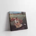 Oturan Kadın | Kanvas Tablo | Cam Tablo | Mdf Tablo | B13284