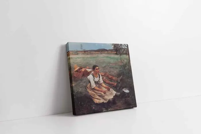 Oturan Kadın | Kanvas Tablo | Cam Tablo | Mdf Tablo | B13284 - Görsel 1