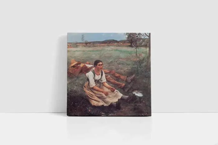 Oturan Kadın | Kanvas Tablo | Cam Tablo | Mdf Tablo | B13284 - Görsel 2