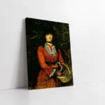 Çiçek Sepeti Tutan Kız | Kanvas Tablo | Cam Tablo | Mdf Tablo | B13288