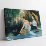 Ördek Besleyen Kızlar | Kanvas Tablo | Cam Tablo | Mdf Tablo | B13303