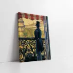 Balkonda Adam | Kanvas Tablo | Cam Tablo | Mdf Tablo | B13319