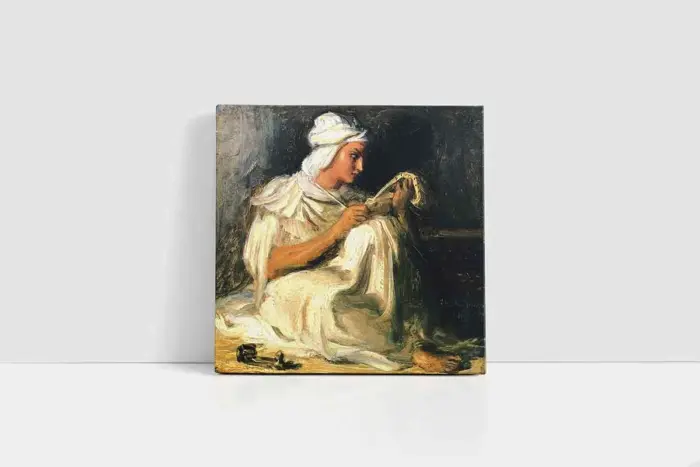 Oturan Kadın | Kanvas Tablo | Cam Tablo | Mdf Tablo | B13321 - Görsel 2