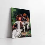 Çocuk Ve Köpekler | Kanvas Tablo | Cam Tablo | Mdf Tablo | B13328