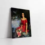 Oturan Kadın | Kanvas Tablo | Cam Tablo | Mdf Tablo | B13363