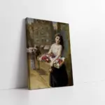 Çiçekçi Kız | Kanvas Tablo | Cam Tablo | Mdf Tablo | B13381