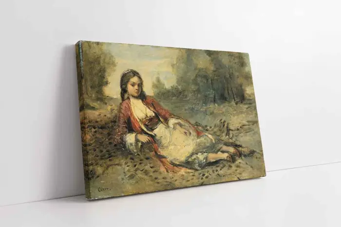 Oturan Kadın | Kanvas Tablo | Cam Tablo | Mdf Tablo | B13398 - Görsel 1