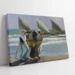 Plajdaki Kadınlar | Kanvas Tablo | Cam Tablo | Mdf Tablo | B13399