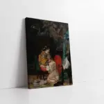 Oturan Kadın | Kanvas Tablo | Cam Tablo | Mdf Tablo | B13413