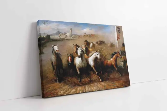 Koşan Atlar | Kanvas Tablo | Cam Tablo | Mdf Tablo | B15001 - Görsel 1