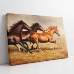 Koşan Üçlü At | Kanvas Tablo | Cam Tablo | Mdf Tablo | B15002