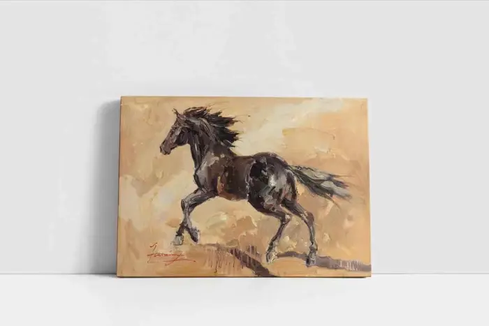Koşan At | Kanvas Tablo | Cam Tablo | Mdf Tablo | B15003 - Görsel 2
