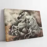 Beyaz At | Kanvas Tablo | Cam Tablo | Mdf Tablo | B15012