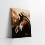 Kahverengi At | Kanvas Tablo | Cam Tablo | Mdf Tablo | B15017