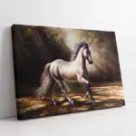 Beyaz At | Kanvas Tablo | Cam Tablo | Mdf Tablo | B15020