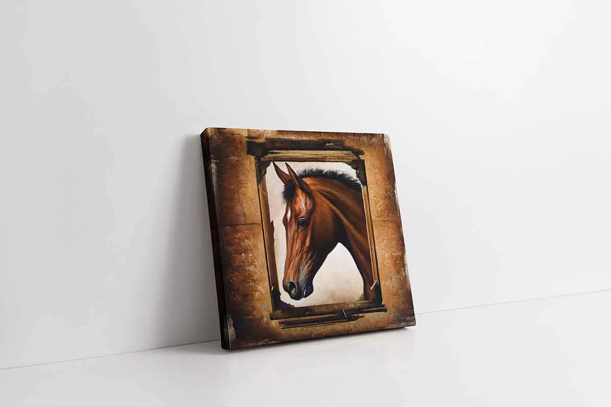 KB15029-10 Duvarda Asılı Olan At | Kanvas Tablo | Cam Tablo | Mdf Tablo | B15029 - Görsel 1
