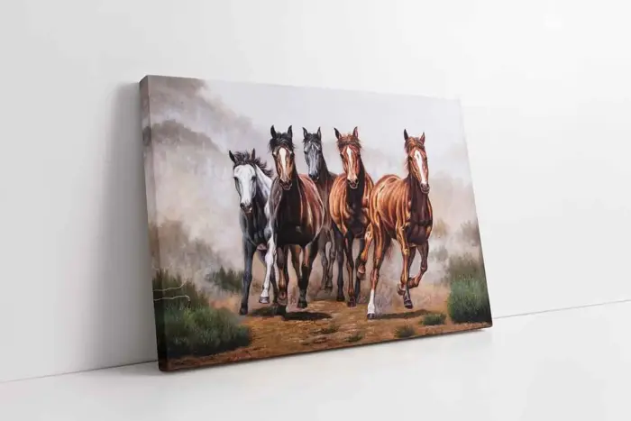 Koşan Atlar | Kanvas Tablo | Cam Tablo | Mdf Tablo | B15031 - Görsel 1
