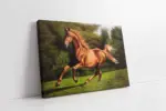 Koşan Kahverengi Yeleli At | Kanvas Tablo | Cam Tablo | Mdf Tablo | B15033