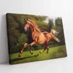 Koşan Kahverengi Yeleli At | Kanvas Tablo | Cam Tablo | Mdf Tablo | B15033