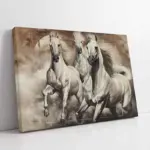 Koşan Beyaz Atlar | Kanvas Tablo | Cam Tablo | Mdf Tablo | B15034