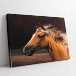 Kahverengi At | Kanvas Tablo | Cam Tablo | Mdf Tablo | B15041