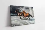 Karda Koşan At | Kanvas Tablo | Cam Tablo | Mdf Tablo | B15042