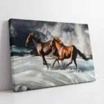 Karda Koşan At | Kanvas Tablo | Cam Tablo | Mdf Tablo | B15042