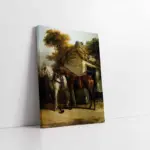 Duran Siyah Beyaz At | Kanvas Tablo | Cam Tablo | Mdf Tablo | B15044