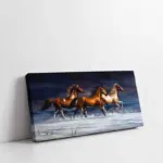 Kahverengi Koşan Atlar | Kanvas Tablo | Cam Tablo | Mdf Tablo | B15047